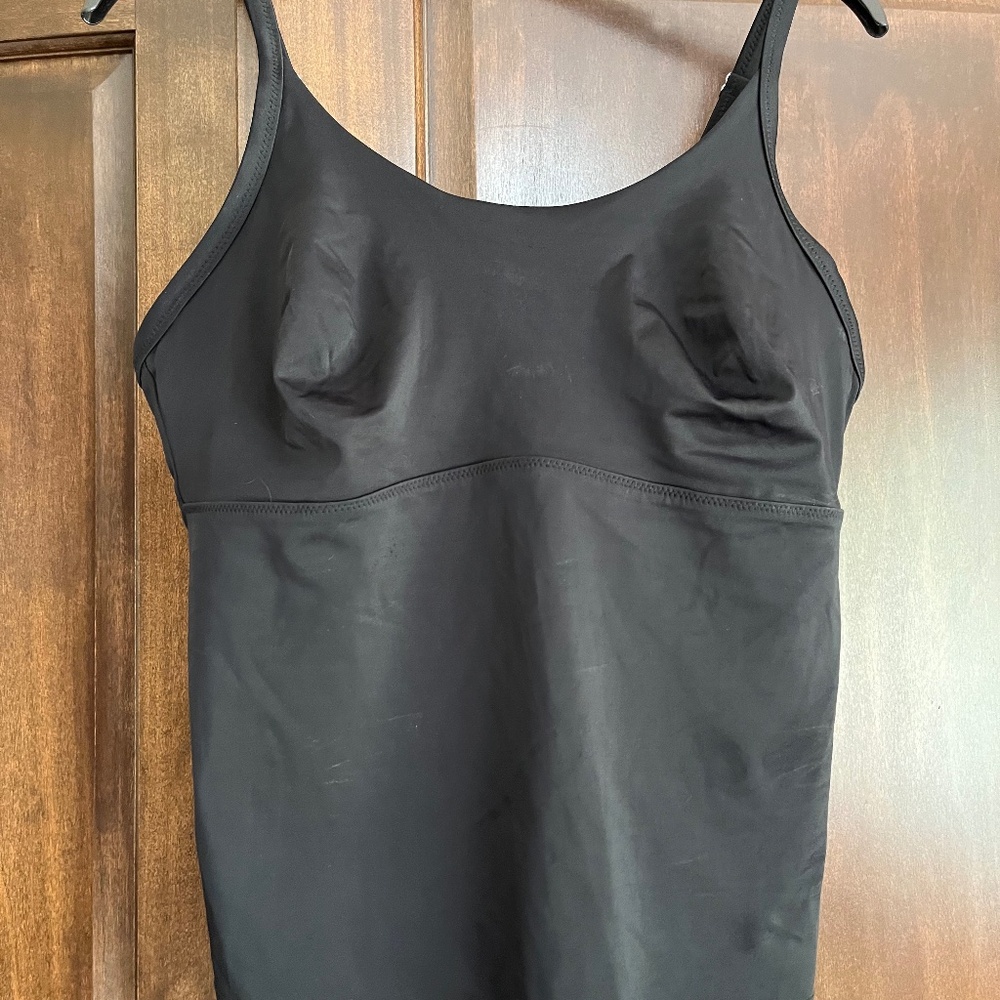Lands' End Black Tankini Top and Skirt Bottom- Sz 14